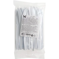 Нож одноразовый 163 мм, бел.,кукурузный крахмал, 50 шт/уп GREEN MYSTERY