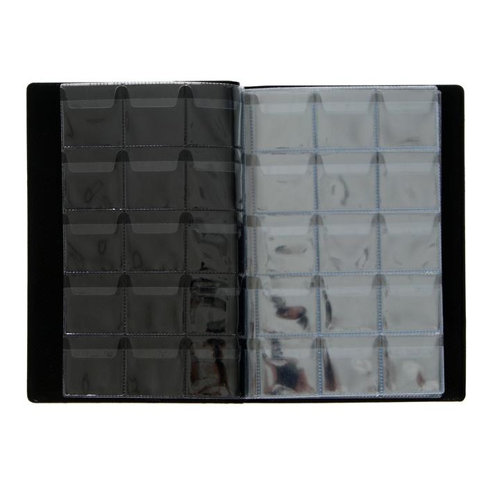 Альбом для монет 125 х 185 мм Calligrata, на 120 монет, ячейка 35 х 35 мм, 8 листов, обложка ПВХ, синий Альбом для монет 125 х 185 мм Calligrata, на 120 монет, ячейка 35 х 35 мм, 8 листов, обложка ПВХ, синий