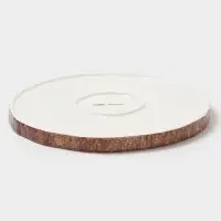 Тарелка Magistro Wood, d=25.3 см, фарфор, коричневая