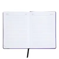 Ежедневник недатированный А5 Monochrome. Anemone, 136 листов, 7БЦ, фиолетовый, soft touch, с резинкой