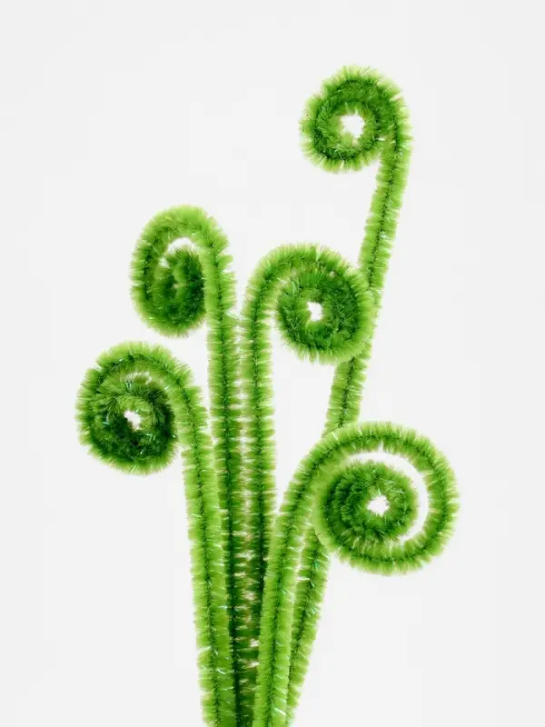 Синельная проволока, набор 50 шт., зелёная с люрексом, 30 см