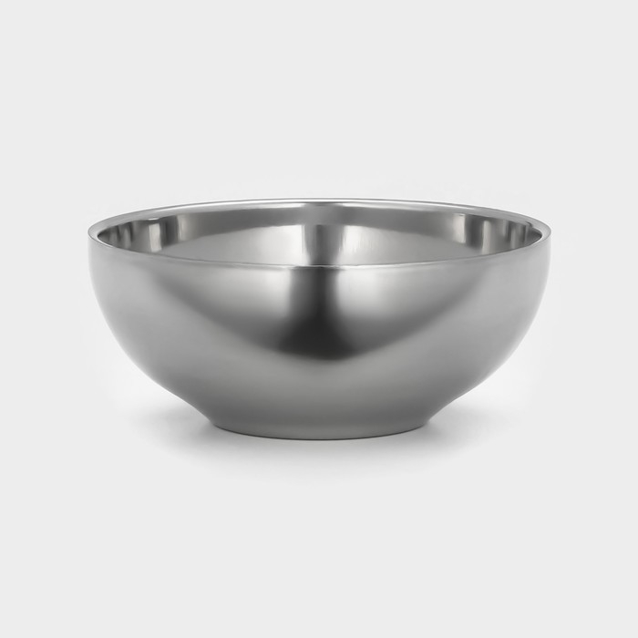 Миска из нержавеющей стали с двойными стенками «Трефор», 500 мл, d=15 см Миска из нержавеющей стали с двойными стенками «Трефор», 500 мл, d=15 см