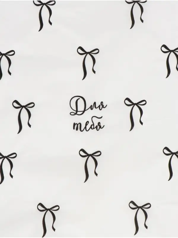 Плёнка тишью влагостойкая &laquo;Бантики&raquo;, 0.6&times;10 м, 30 мкм