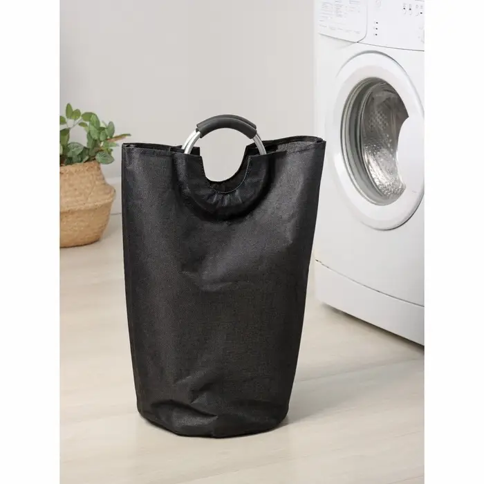 Корзина для белья Доляна &laquo;Модерн&raquo;, с ручками, 30&times;58 см, чёрная