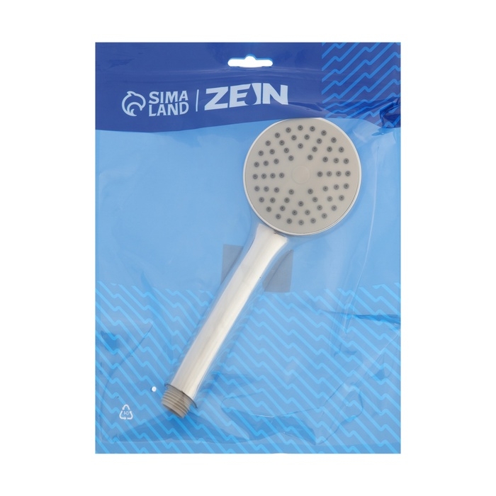Лейка для душа ZEIN Z0109, 1 режим, средняя, d=80 мм, пластик, цвет хром Лейка для душа ZEIN Z0109, 1 режим, средняя, d=80 мм, пластик, цвет хром