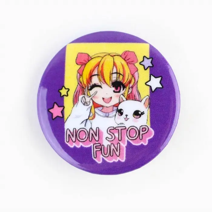 Значок металлический закатной «Милые анимешки», d=2.5 cм, МИКС