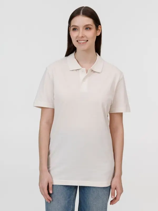 Рубашка поло унисекс Pulse, молочно-белая, размер S