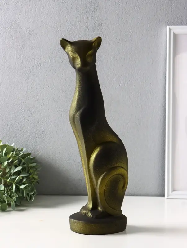 Фигура керамика &laquo;Кошка Багира&raquo;, 37 см, чёрный