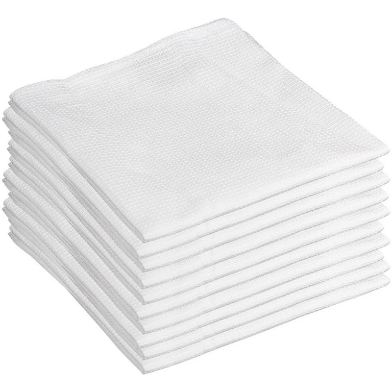 Набор полотенец вафельных отбел. 40х80см,пл160г/м2,10 шт/уп,текстил,100%хл