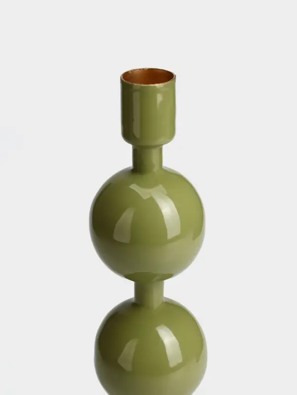 Подсвечник на 1 свечу &laquo;Авокадо&raquo;, с 3 сферами, 10&times;10&times;25 см