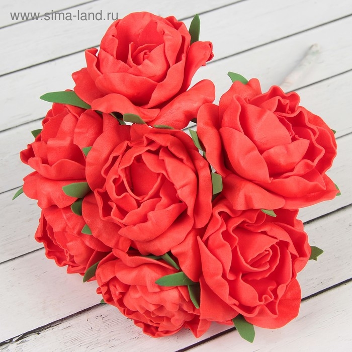 Букет Букет "Объёмный цветок" 7 цветков, красный