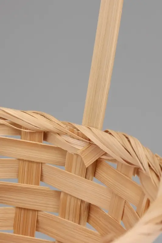 Корзина плетёная, 13&times;13&times;9.5 см, ручка h=21 см, бамбук, натуральный цвет, Greengo