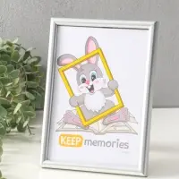 Фоторамка для фото 15&times;21 см Keep memories &laquo;Радуга&raquo;, пластик, серебро матовое, (пластиковый экран)