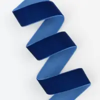 Лента бархатная, 25 мм, 18&plusmn;1 м, синяя №47