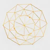 Ваза для фруктов &laquo;Доляна. Геометрия Голд&raquo;, 25.5&times;27&times;10 см, золотистая