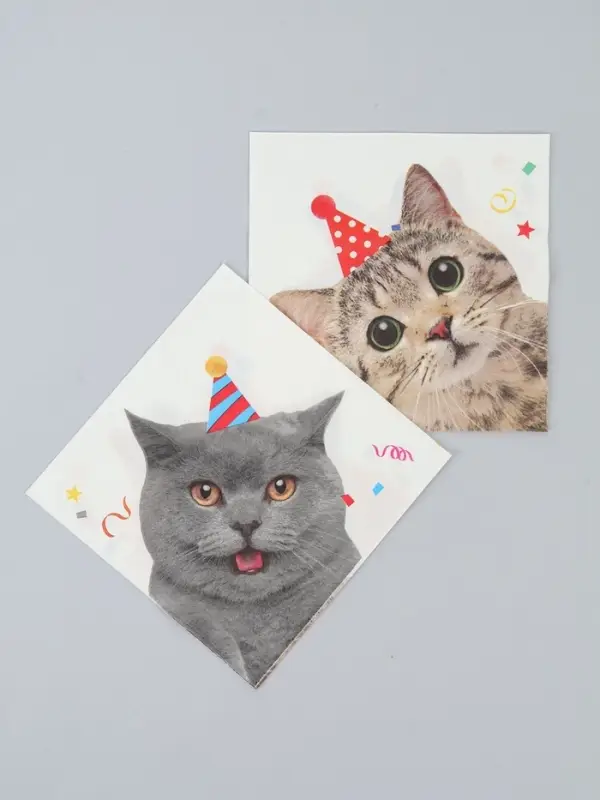 Салфетки бумажные &laquo;Котики фотографичные&raquo;, 33 см, 12 шт.
