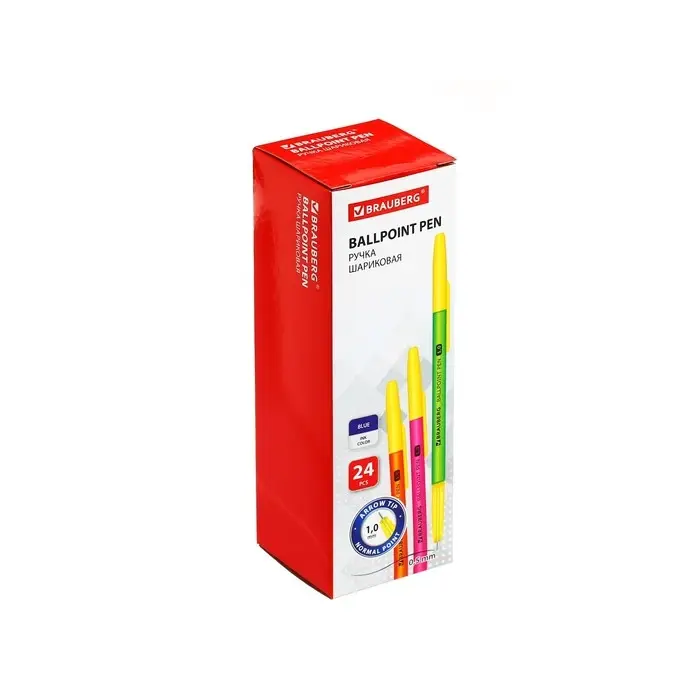 Ручка шариковая 1.0 мм, BRAUBERG Color, чернила синие Ручка шариковая 1.0 мм, BRAUBERG Color, чернила синие