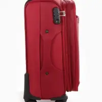 Чемодан на колёсах TEXTURA, текстильный, кодовый замок, с увеличением, 36&times;25&times;58 см, 20", красный