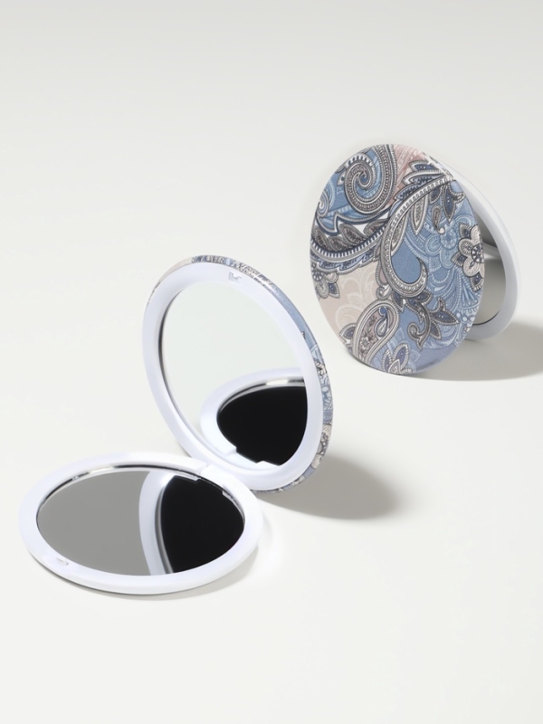 Зеркало складное «Орнамент», d = 7,5 см, с увеличением, цвет МИКС