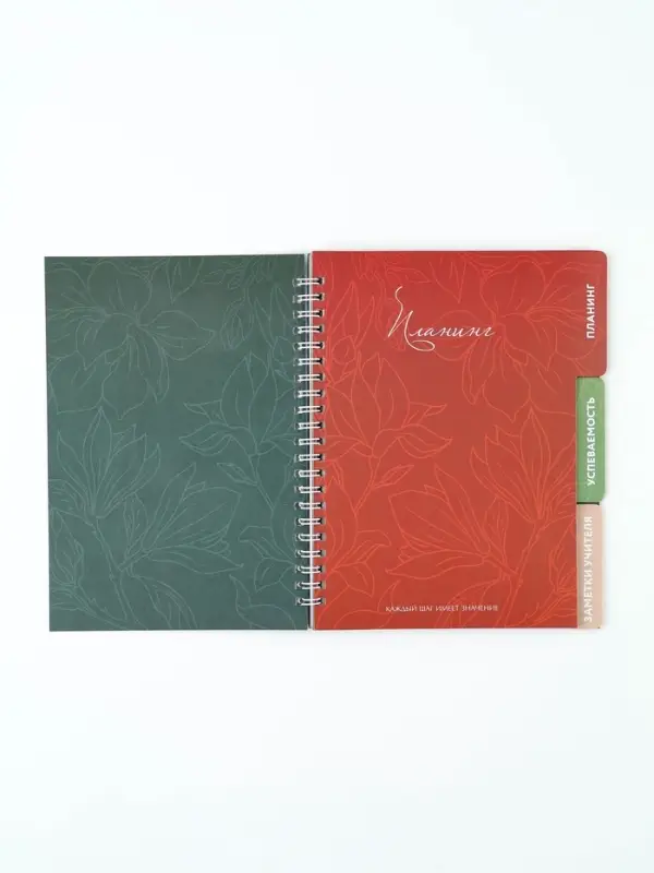 Планинг-ежедневник на спирали с разделителями &laquo;Учитель. Зеленый&raquo;, А5, 45 листов