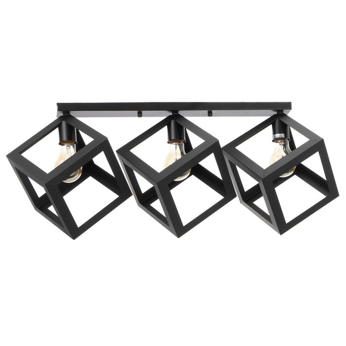 Светильник Светильник "Куб" 3хE27 40Вт черный 78х22х30 см BayerLux