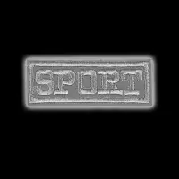 Светоотражающая термонаклейка «Sport», 5.7×2.3 см, серая