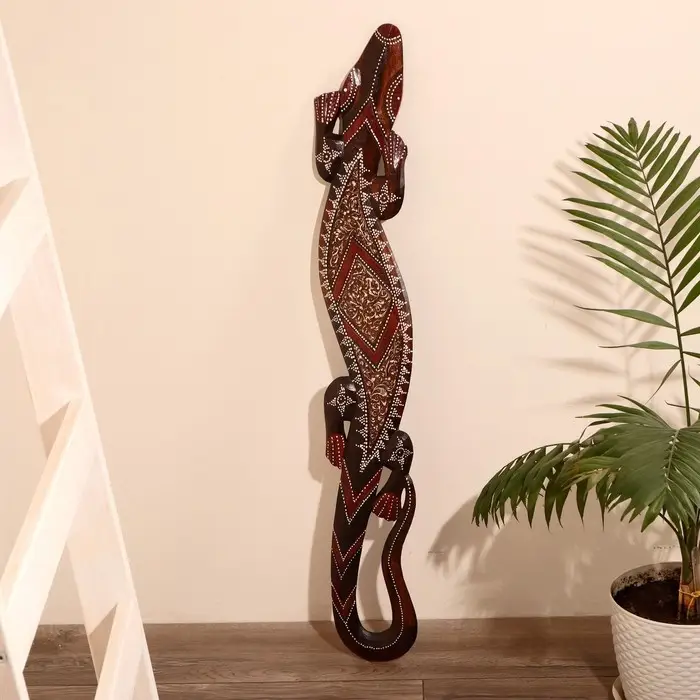 Панно настенное  Панно настенное "Геккон узоры" 14х1х100 см