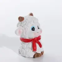 Фигурка полистоун &laquo;Бараш - кудряш в шарфике&raquo;, 4.5&times;3,,5&times;4 см, МИКС
