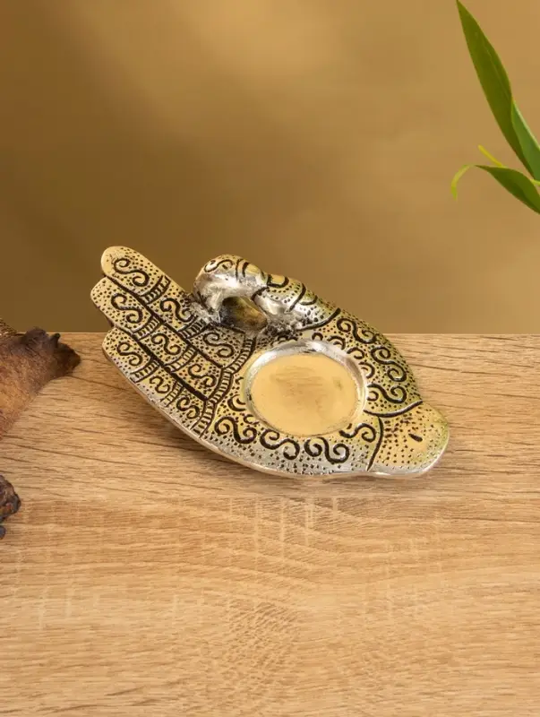 Подставка под благовония  Подставка под благовония "Мудра"  алюминий 14х7,5 см