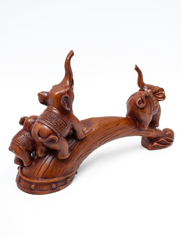 Подставка для бутылки  Подставка для бутылки "Два слона" под дерево, 36х10х25см