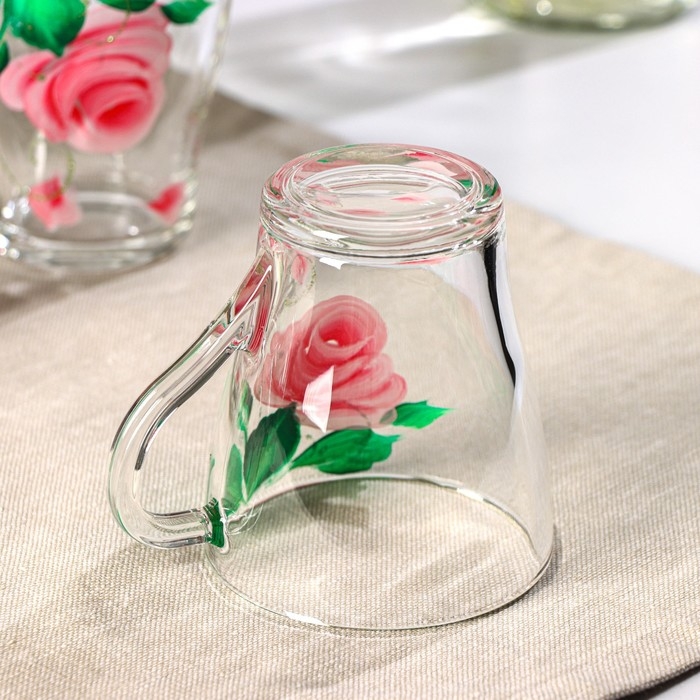 Набор кружек «Розовые лепестки», 250 мл, в подарочной упаковке, 6 шт, микс Набор кружек «Розовые лепестки», 250 мл, в подарочной упаковке, 6 шт, микс