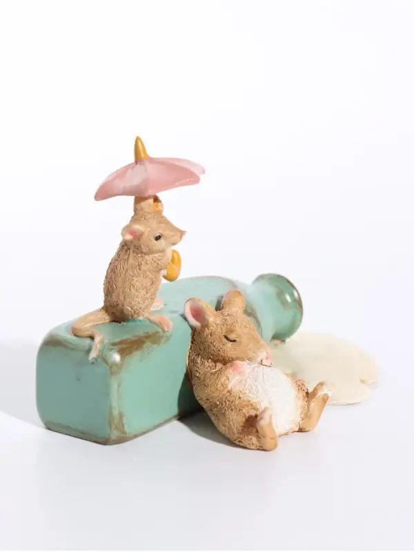 Фигурка полистоун &laquo;Мышки пролили молоко&raquo; 11.8&times;7.5&times;8 см