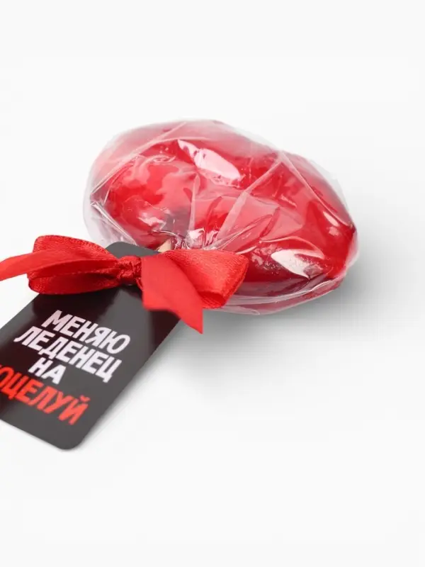 Леденец на палочке &laquo;Меняю леденец на поцелуй&raquo;, вкус: земляника, 25 г