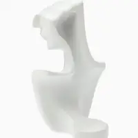 Бюст для украшений &laquo;Пол-лица&raquo;, мини, отверстие под серьгу, 6.6&times;6.8&times;11 см, белый