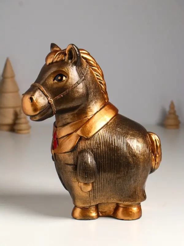 Копилка "Конь в пальто" 22,5х18х13 см, бронза