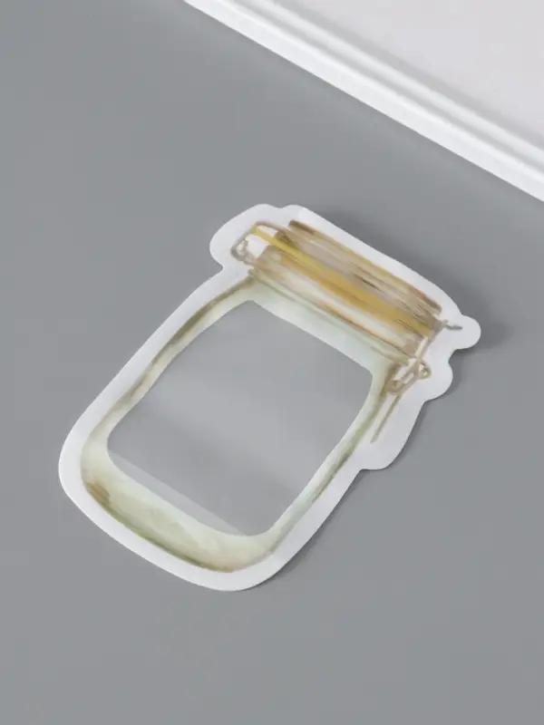 Пакет для хранения Пакет для хранения "Стеклянная банка с зажимом", застёжка zip-lock, жёлтый 10,6х15,1 см