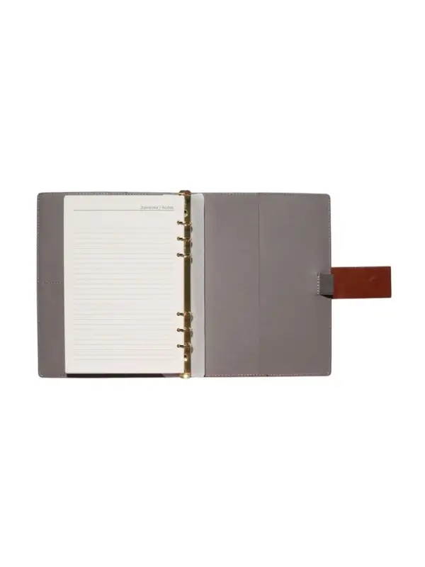 Органайзер на кольцах, А5, с хлястиком, 80л, линия, к/зам, Коричневый Органайзер на кольцах, А5, с хлястиком, 80л, линия, к/зам, Коричневый