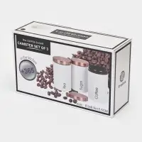 Банки для сыпучих Prime, 90 мл, 9&times;15.5 см, 3 шт., жесть, чёрные
