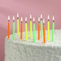 Свечи для торта &laquo;Красочные&raquo;, 6.5 см, 12 шт.