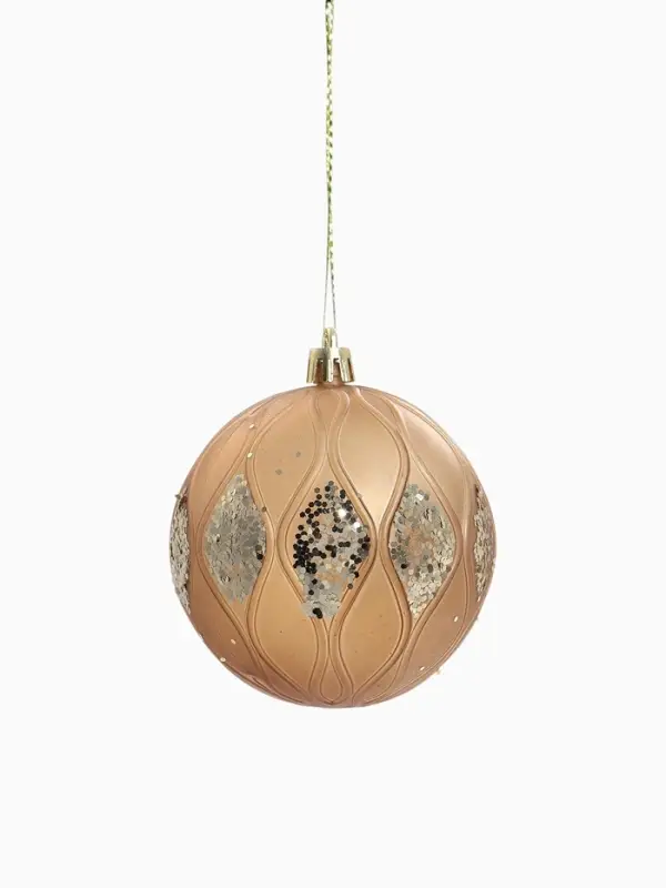 Ёлочные игрушки &laquo;Гэбриэл&raquo;, шары новогодние, d=8 см, 2 шт., блеск, коричневый