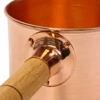 Ковш - черпак для бани и сауны, 400 мл, медь, деревянная ручка