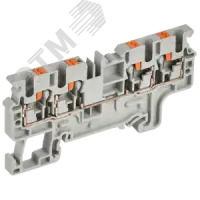 ARMAFIX Клемма пружинная Push-in CP-MC 4 вывода 2,5мм2 серая IEK