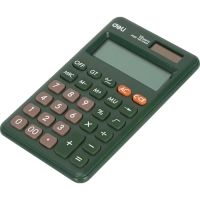 Калькулятор карманный Deli EM120,12-р, дв.пит., 118x70мм, зеленый
