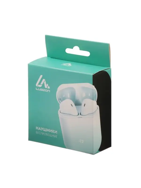 Наушники беспроводные Luazon i12, TWS, вкладыши, Bluetooth 5.0, 35/300 мАч, белые глянцевые
