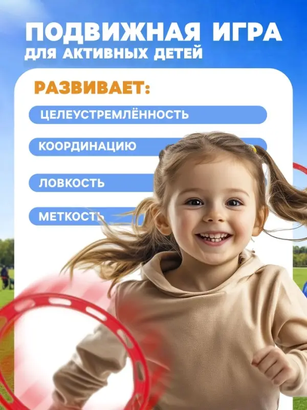 Кольцеброс-Шароброс, 2 шара, 2 кольца, 16.5&times;35 см, МИКС