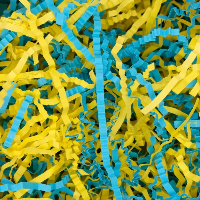 Наполнитель бумажный «Голубая лагуна», светло-синий и желтый, 50 г Наполнитель бумажный «Голубая лагуна», светло-синий и желтый, 50 г