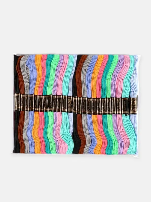 Нитки мулине, 8&plusmn;1 м, набор 50 шт., разноцветные