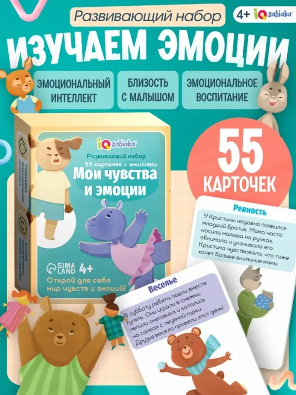 Развивающий набор &laquo;Мои чувства и эмоции&raquo;, 55 карточек, 4+