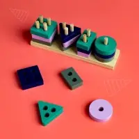 Детская развивающая пирамидка &laquo;Собери сам&raquo; 4.2&times;3.5&times;13 см