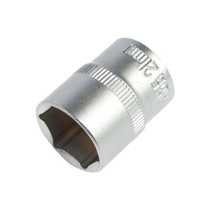 Головка торцевая шестигранная ТУНДРА, под квадрат 1/2 Головка торцевая шестигранная ТУНДРА, под квадрат 1/2", 21 мм, CrV